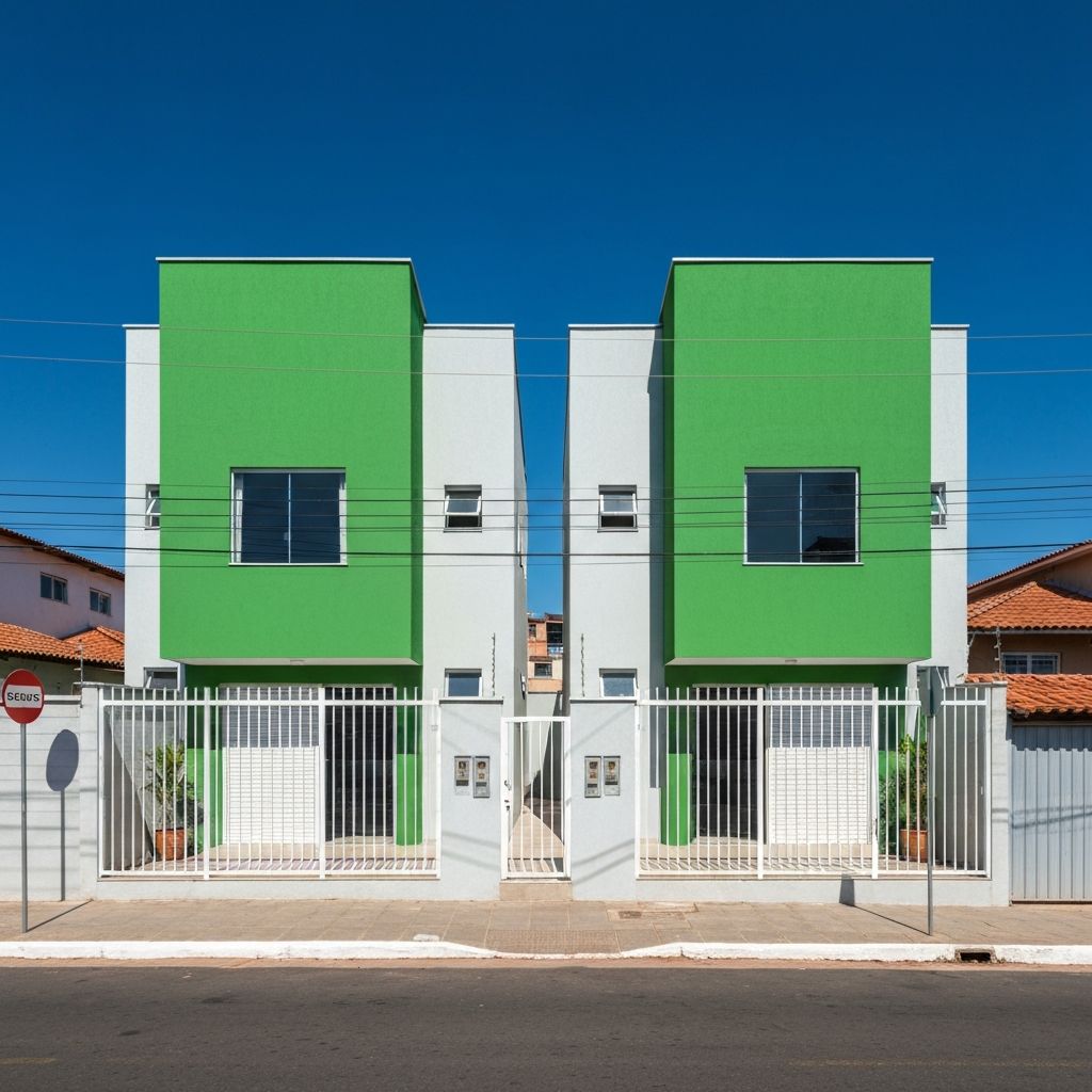 Prédio Kitnet Geminado - Dois blocos espelhados